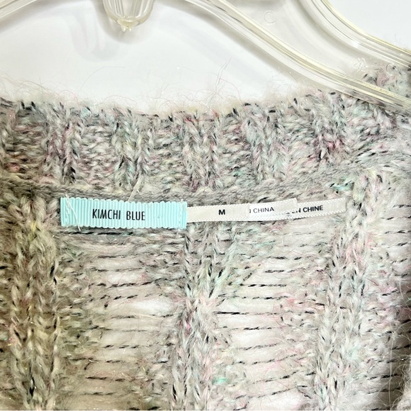 Urban Outfitters Kimchi Blue Mohair Alpace Blend Cardigan Sweater Size M Gray - Picture 6 of 8